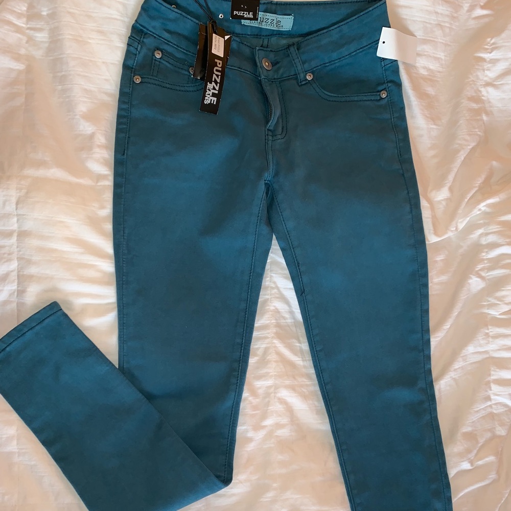 NWT Teal Skinny Jeans